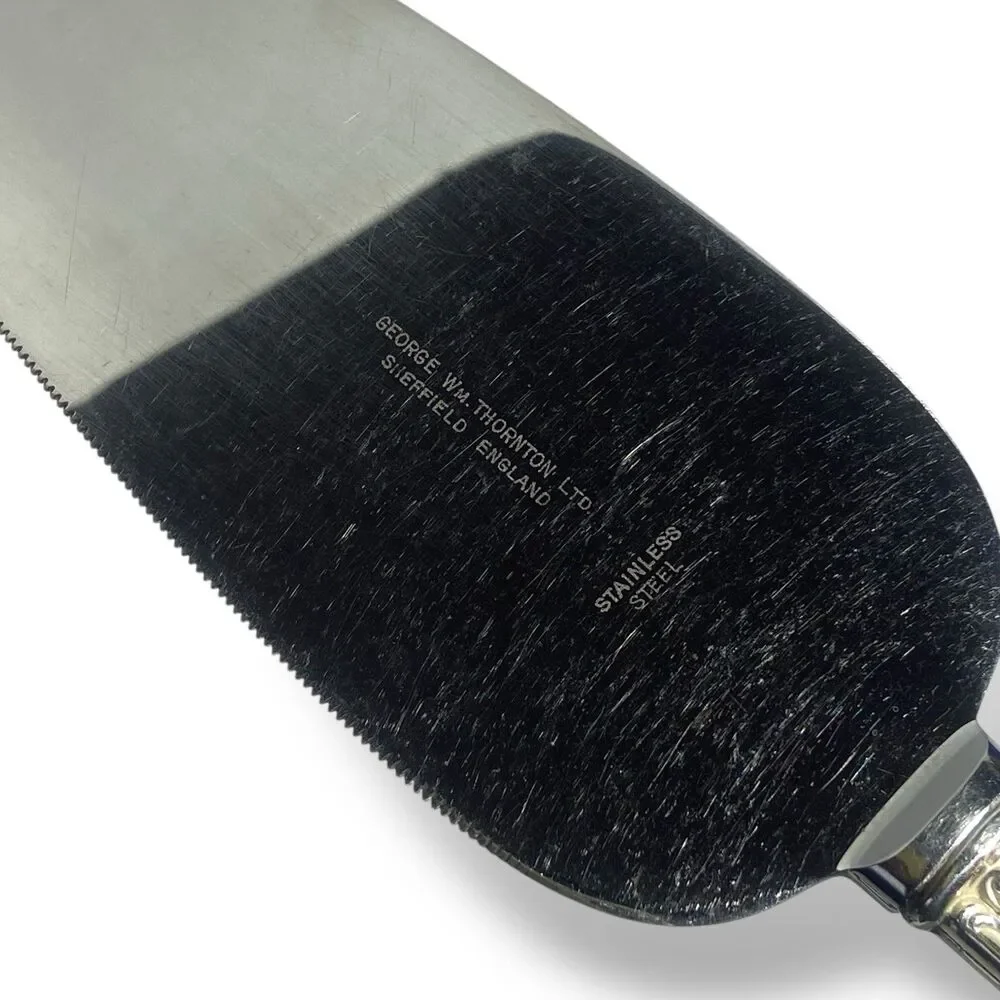 Vintage Frank M Whiting Sterling Handle Pie Cake Server Sheffield Blade 10”